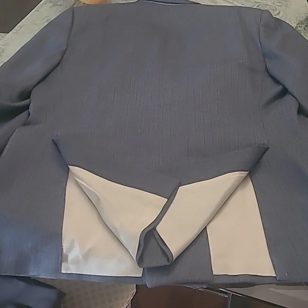 CHRISTIAN DIOR MEN'S VINTAGE STRIPPED WOOL SUIT COAT Blazer LARGE - Picture 4 of 12